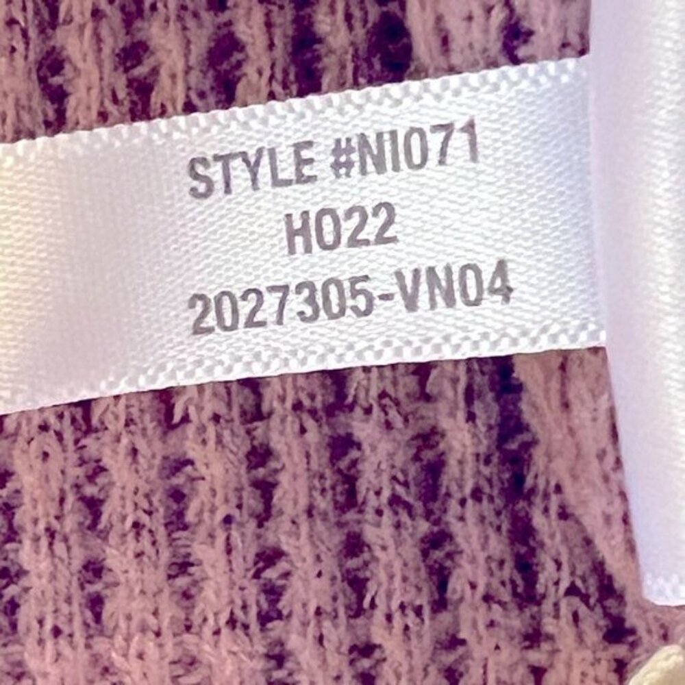 Madewell Waffle Knit V-Neck Long-Sleeve Sweater Size Small Style #NI071 Lavender - Picture 8 of 10